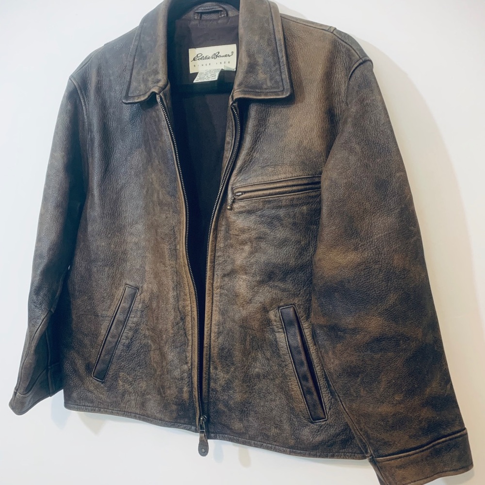 Distressed S/P Eddie Bauer Women’s Leather Jacket